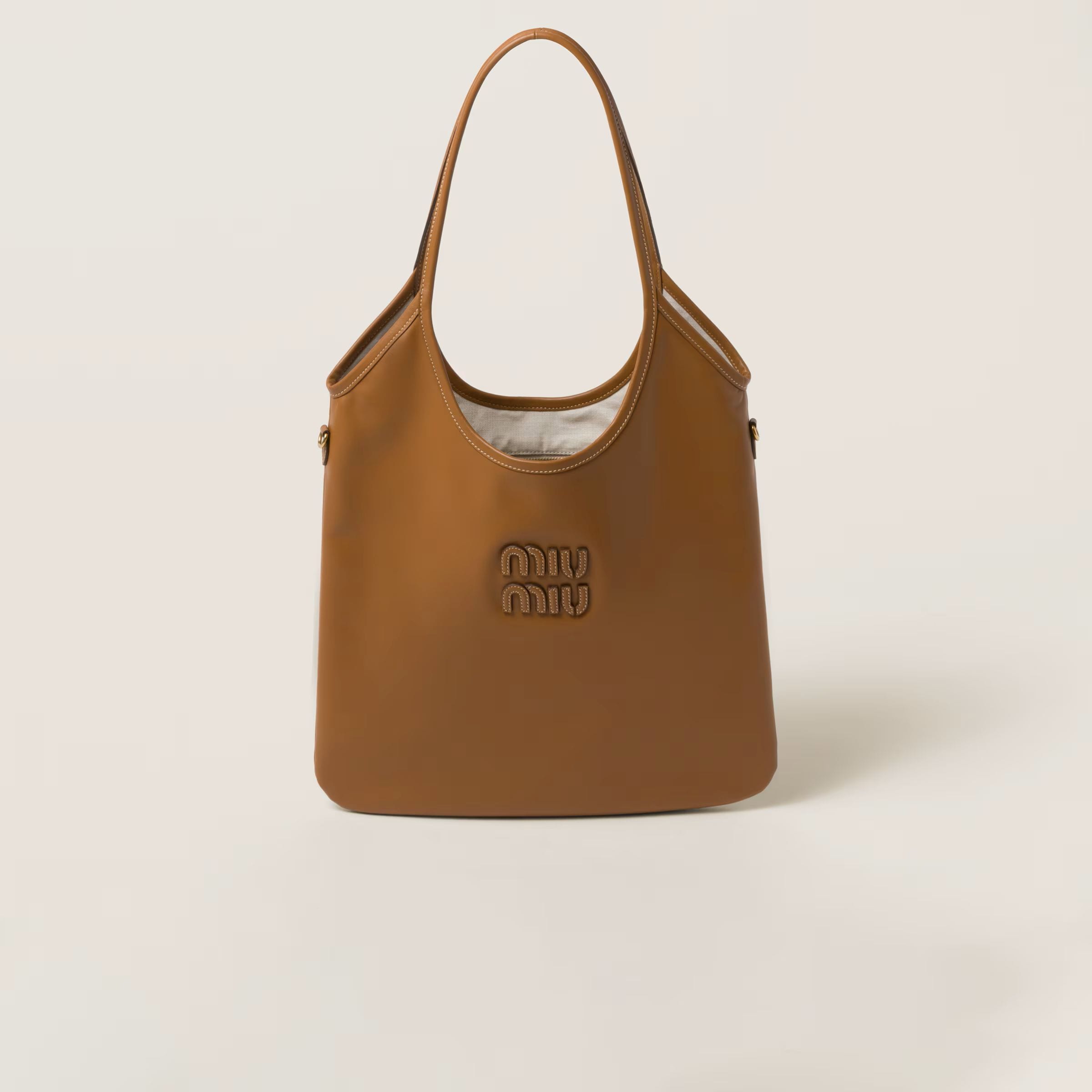IVY leather bag in Cognac, $2250 (approximately P127,735.89), MIU MIU, miumiu.com